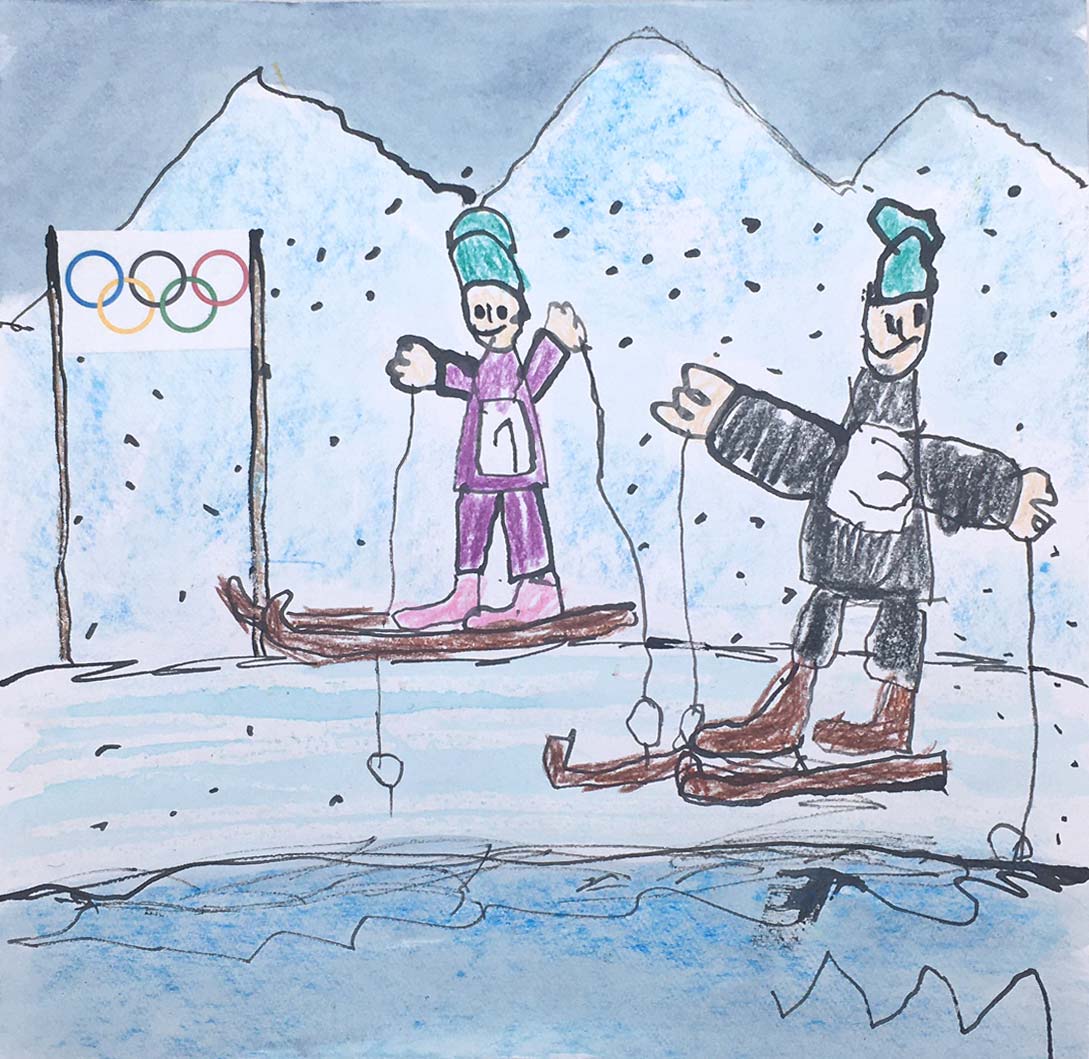 Viktorie Klinková (6 let), „Závody na lyžích“, MŠ Pastelka